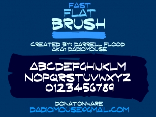 Fast Flat Brush Font Download