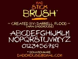 Mad Stick Brush Font Download