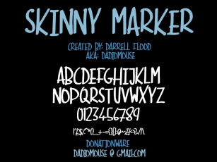 Skinny Marker Font Download