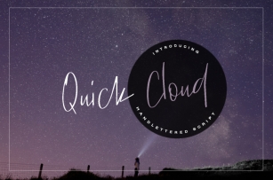 Quick Cloud - script font Font Download
