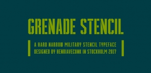 Grenade Stencil Font Download