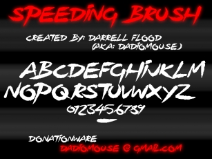 Speeding Brush Font Download