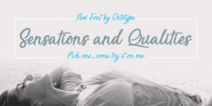 Sensations and Qualities Font Download