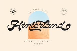 Hinterland | Reverse Contrast Script Font Download