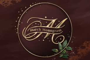 March Split Monogram Font Download