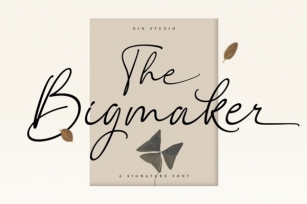 The Bigmaker personal Font Download