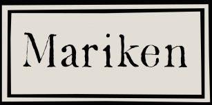 DK Marike Font Download