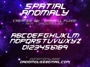 Spacial Anomoly Font Download