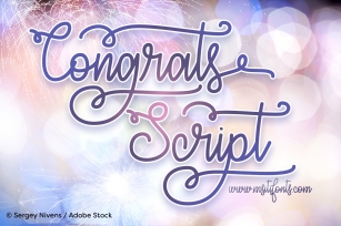 Congrats Scrip Font Download