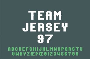 Team Jersey 97 Font Download