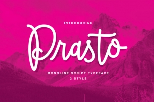 Prasto - Monoline Script Font Download
