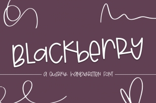 Blackberry - A Quirky Handwritten Font Font Download