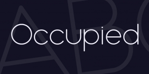 Occupied Font Download