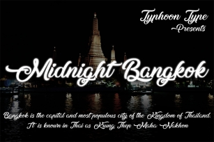 Midnight Bangkok Font Download
