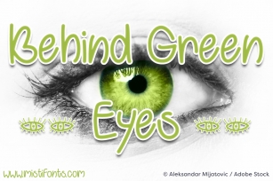 Behind Green Eyes Font Download