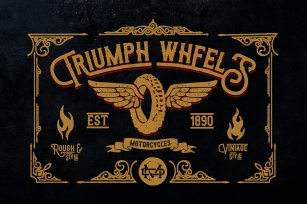Triumph wheels rough Font Download
