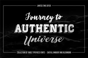 New collection of three typefaces fonts Sheyla, Ambient and Alexandra Font Download