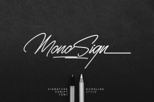 Monosign - Monoline Signature Font Font Download