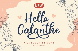 Hello Calanthe a Chic Script Font Font Download