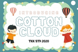 Cotton Cloud - Kids Cute Font Font Download