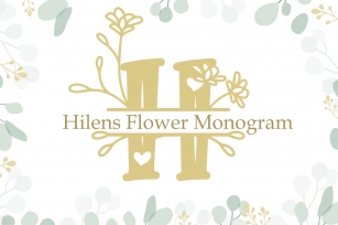 Hilens Flower Monogram Font Download