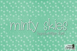 Minty Skies- a skinny font Font Download