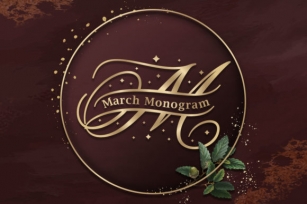 March Monogram Font Download