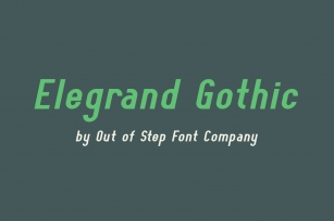 Elegrand Gothic Font Download