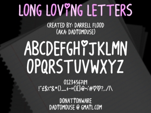 Long Loving Letters Font Download