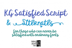 KG Satisfied Scrip Font Download