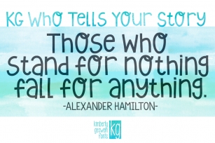 KG Who Tells Your Story Font Download