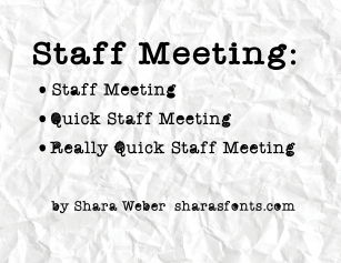 Staff Meeting Font Download