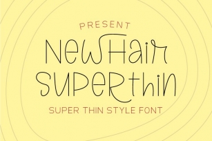Newhair Super Thin - Single Line Font Font Download