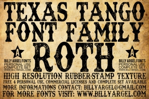 TEXAS TANGO EXTRA ROTH Font Download