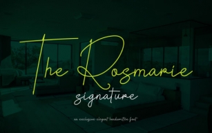 The Rosmarie Signature Font Download