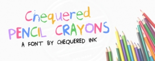 Chequered Pencil Crayons Font Download