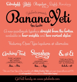 Banana Yeti Font Download