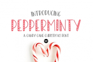 PEPPERMINTY Candy Cane Christmas Font Font Download