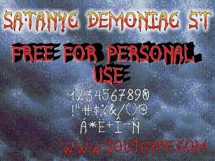 Satanyc Demoniac S Font Download