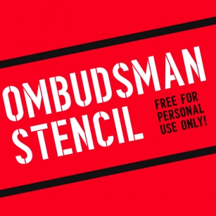 Ombudsman Stencil Font Download