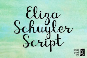 KG Eliza Schuyler Scrip Font Download