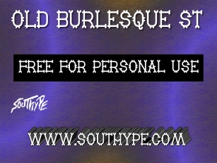 Old Burlesque S Font Download