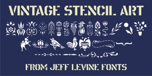 Vintage Stencil Art JNL Font Download