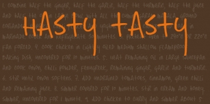 Hasty Tasty Font Download