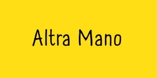 Altra Mano Font Download