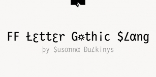 FF Letter Gothic Slang Font Download