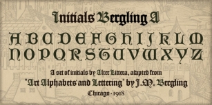 Initials Bergling A Font Download