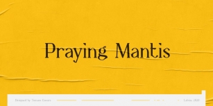 Praying Mantis Font Download