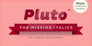 Pluto Italics Font Download