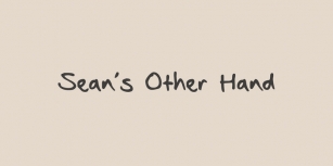 Sean's Other Hand Font Download